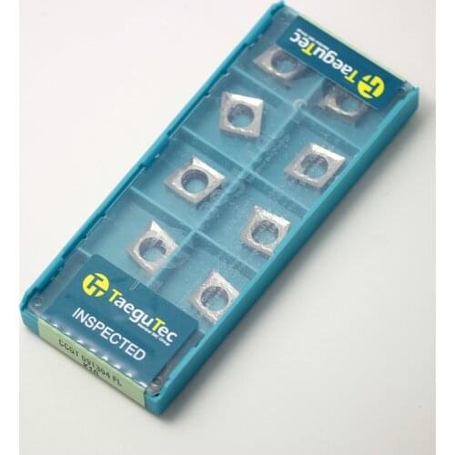 CCGT09T304 FL K10 or CCGT09T308 FL K10 Taegutec Carbide Boring Inserts for the cnc Boring Bar work on Aluminum Alloy