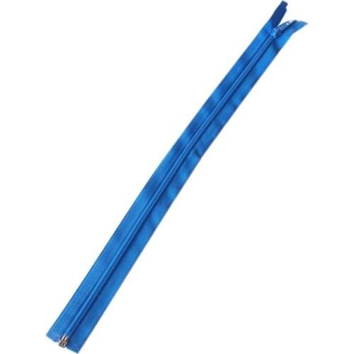Saks Blue Color 40 Cm Plastic Teeth Zipper FD20