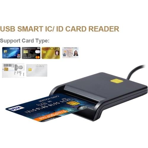 Sim Card Readers Portable Smart Chip Reader USB 2.0 SIM/CAC Card Cardreader Support DNIE/ATM/IC/Tax Card Lector De Tarjetas