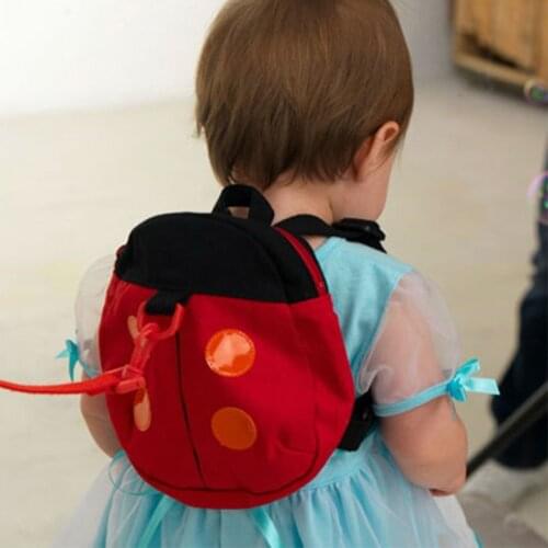 1PC Ladybug Bat Wing Baby Toddler Kid Walking Safety Harnesses Backpack Kindergarten Strap Schoolbag Bag With Anti lost Leash