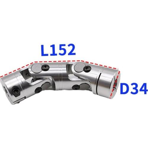 Universal Coupling Connector Cardan WSSP D34 L152 Precision Double Section GHA Telescopic Cross Universal Joint Transmission