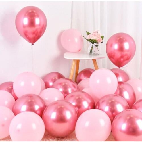 1pc 18inch Chrome Metallic Latex Balloon Metal Silver Rose Gold Balloon Wedding Birthday Party Decorations Kids Toys Air Globos