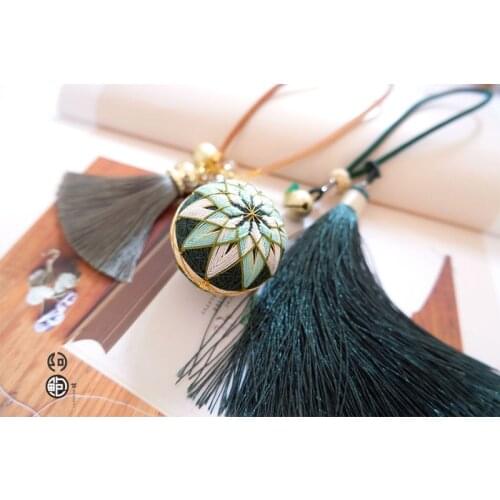 Janpanese style Beautiful Luky FLOWERS 4cm blue Temari hand ball/Temari ball Material package(make by yourself) DIY