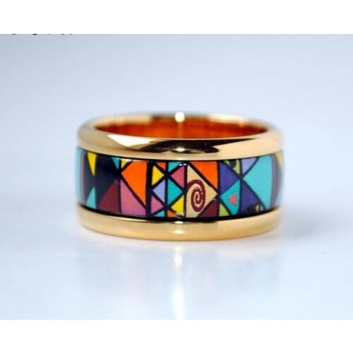 Cloisonne jewelry enamel round ring European and American style free shipping