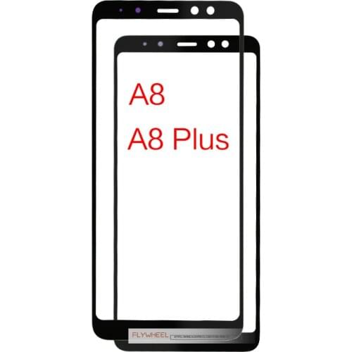 1pcs Front Outer Panel Glass For Samsung Galaxy A8 Plus Touch Screen Sensor LCD Display Digitizer Glass Cover