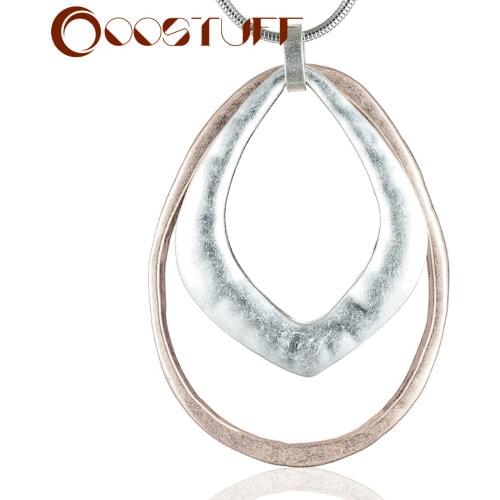 2021 Fashion Pendant for Women Long Chain Necklace Silver Color Suspension Decorative Jewellery Statement Unusual Accessories