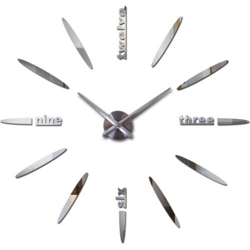 2019 new sale 3d diy wall clock clocks horloge watch Acrylic mirror stickers real Living Room Quartz Europe wall stickers