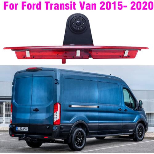 Car Brake LED Light Backup Camera For Ford Transit Van 2014 2015 Parking Reverse Camera +7''Monitor Night Vision Guide Line IR