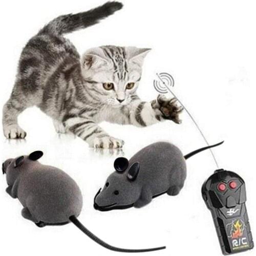 Wireless Remote Control Mock Fake Rat Mouse Mice RC Radio Toys Prank Joke Scary Trick Bugs for Party and For Cat Puppy Funny Toy