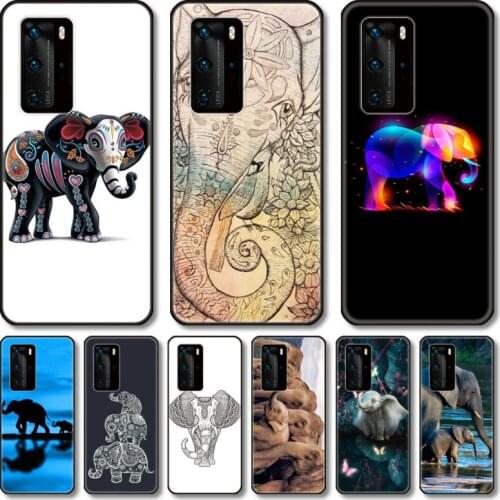 Lovely elephant Phone Case For Huawei Honor 20 10 9 8 N Pro Lite A C RU black cell shell
