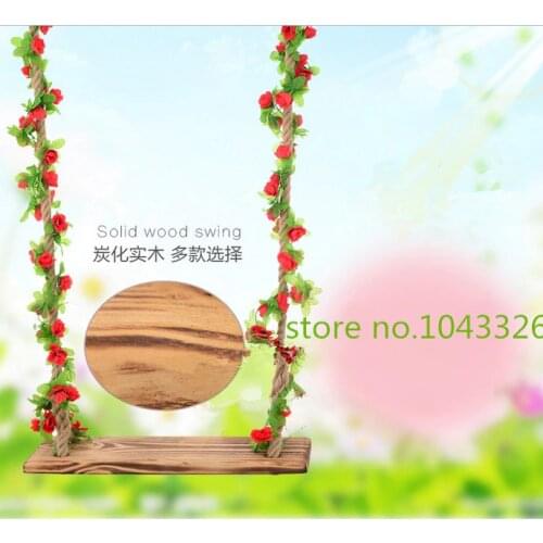 Indoor outdoor childrens gift swing adults rope swing home use anticorrosive solid carbide wood swing