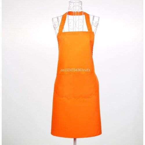 50pcs Cooking Home Baking Bib Art Aprons Multi Color Fashion Apron Solid Color Big Pocket Family Wholesale