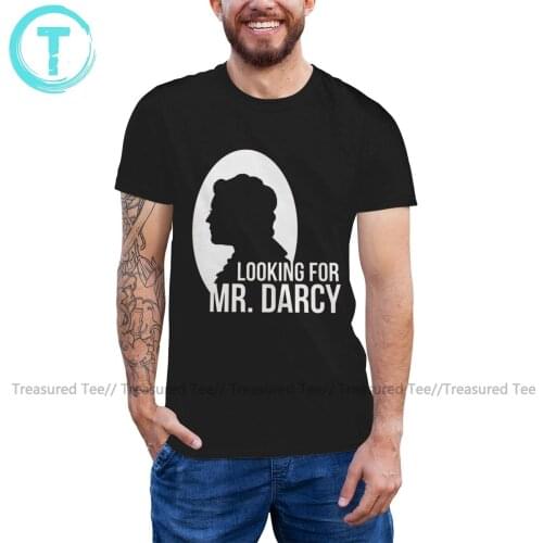 Colin Firth T Shirt Looking For Mr Darcy Solid T-Shirt Cute Streetwear Tee Shirt 100 Cotton Men Tshirt