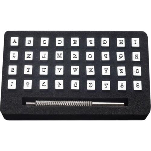 Hot sale 36pcs steel alphanumeric stamp punch set leather craft stamp engraving tool
