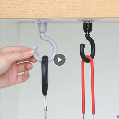 Ceiling Hook Strong Adhesive Rotary Hooks Household Multi-function Hook Kitchen Bathroom Wall Key Hanging Door Back Coat Hook