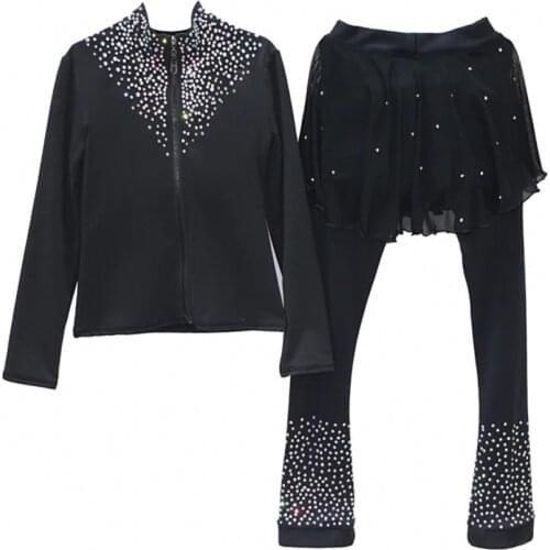 Figure Skating Jackets Girls Children Pants Skiing Roller ice skating shirts Women Adult Skating training Practise wear