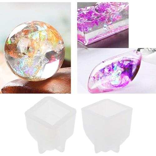 Square White Flower Pot Silicone Mold Resin Casting Storage Box Making Mould