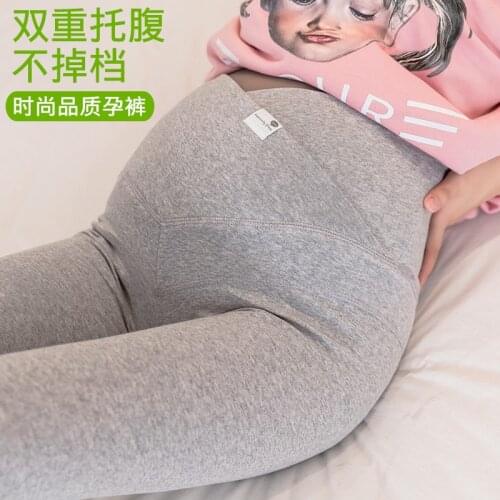 Across V Low Waist Belly Cotton Maternity Legging Spring Casual Skinny Pants Clothes for Pregnant Women Autumn Pregnancy