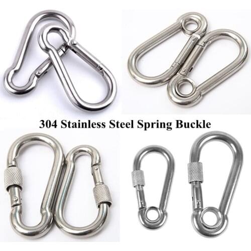 M5~M14 304 Stainless Steel Spring Buckle Wire Rope Outdoor Tension Device Spring Clasp Shade Net Tarpaulin Snap Buttons DIY Tool