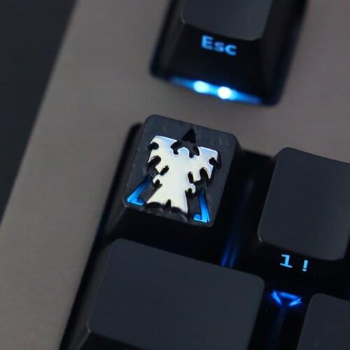 Mechanical Keyboard Keycaps Keystone 1 pc 3D Relief Game Theme Zinc Aluminum Alloy Metal R4 Height for MX Switch Customize DIY
