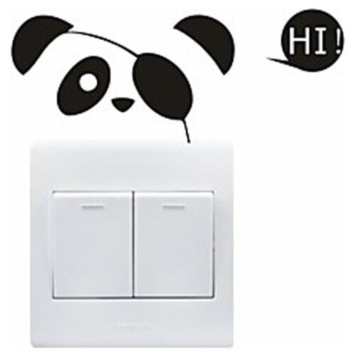 National Treasure Panda DIY Art Switch Sticker Living room Bedroom Decorative Wall Stickers Vinyl Waterproof Murals JG1973