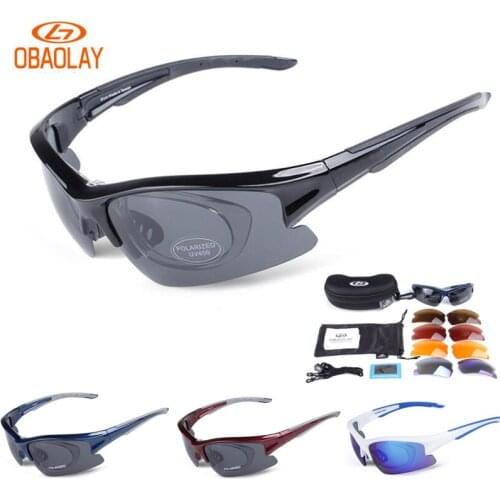OBAOLAY Professional Cycling Sunglasses Polarized Bicycle Glasses Road Mountain Fishing Glasses UV400 Outdoor Sport Eyewear 5len