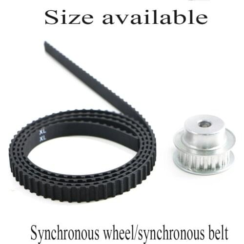 Synchronous pulley rubber open belt XL*10mm wide band set combination spot aluminum alloy synchronous wheel