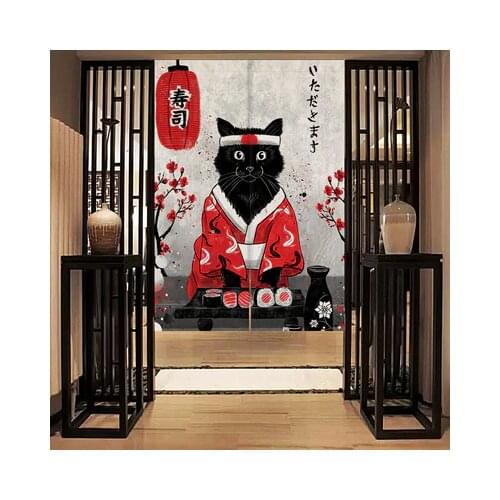 Janpanese style Fabric curtain restaurant kitchen bedroom toilet door living room hotel cafe screen partition curtain