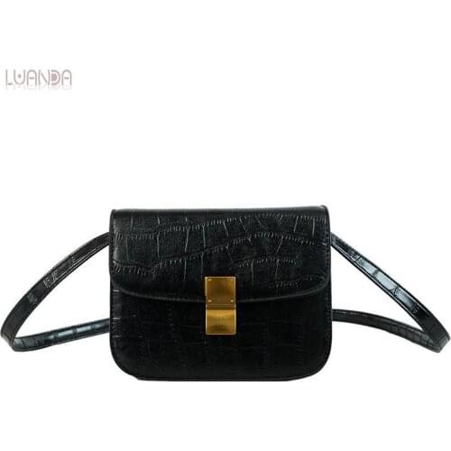 Crossbody Bag Famous Brand PU Leather Women Bag Simple Stone Female Handbag For Girls Fashion Designer Shoulder Messenger Bags