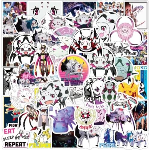 10/52PCS Anime So I'm a Spider, So What? Stickers For Scrapbooking Laptop Guitar Skateboard Suitcase Decal Sticker