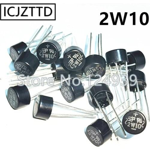 10PCS 2W10 DIP-4 2W10M 2A 1000V diode bridge rectifier DIP 4PIN