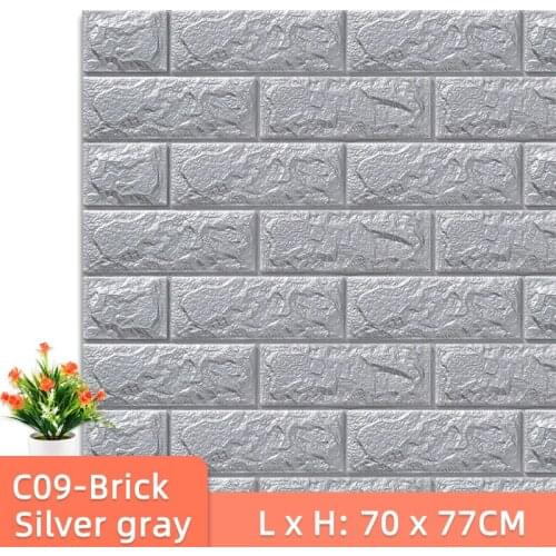 10pcs 70*77cm 3D Brick Wall Stickers Covering Wallpaper Panels Home Decor for TV Background Kids Baby Room Decoration