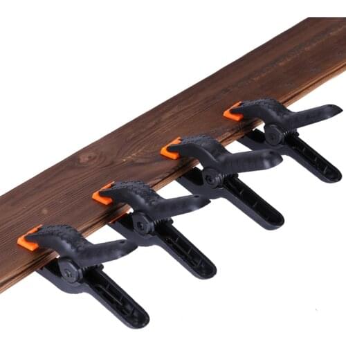 12pcs/lot 4 inch Plastic Clamps For Woodworking Tools A-shape Spring Clip Fixture Fastening Wood Clamp Outillage Ferramenta