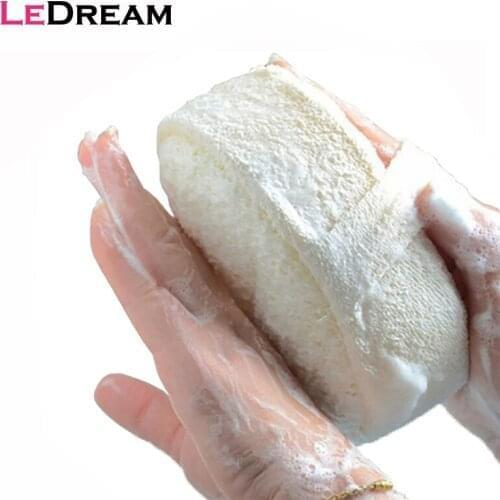 2pcs Loofah Bath Sponge Shower Body Cleaning Glove Scrubber Ponge Brush Pad Horniness Remover Bathroom Supplies Random Color