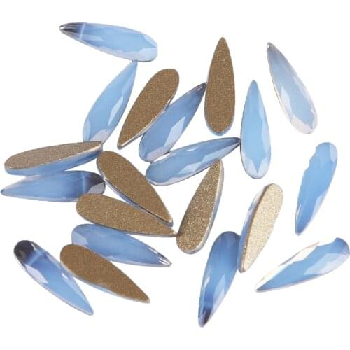 20Pcs AB Color Nail Art Rhinestone Flat Bottom Salon Manicure 3D Decor Tools