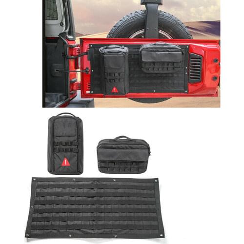 3PCS Tailgate Storage Bag Tool Kit Organizer Fit for Jeep Wrangler JK JL 2007-2018