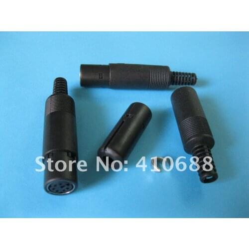 500 Pcs Per Lot Mini 6Pin DIN Jack Connector 6 Pin with Plastic Handle Female Hot Sale