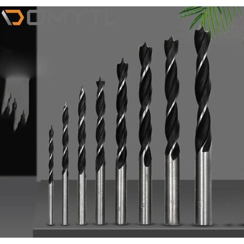 8PCS 3-10mm Tricuspid Woodworking Drill Board Punching Reamer Hole Opener Tool