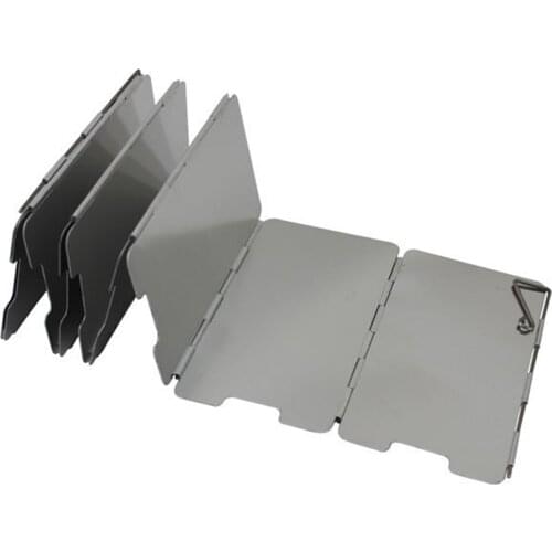 9 Plates Foldable Gas Stove Windshield Outdoor Camping Cooking Burner Windproof Screen Aluminium Alloy Outdoor Stove Wind Shield