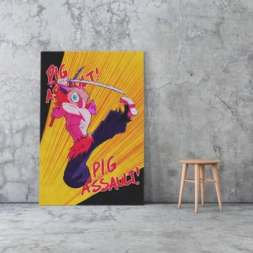 Inosuke Hashibira Kimetsu no Yaiba anime Canvas poster Painting wall Art decor Living room Bedroom Study Home Decoration Prints