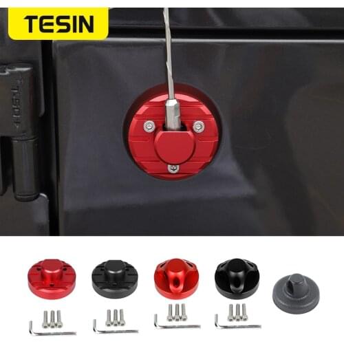 TESIN Car Exterior Radio Antenna Base Cover Replacement Trim Kit For Jeep Wrangler JK JL Gladiator JT 2007-2020 Car Accessories