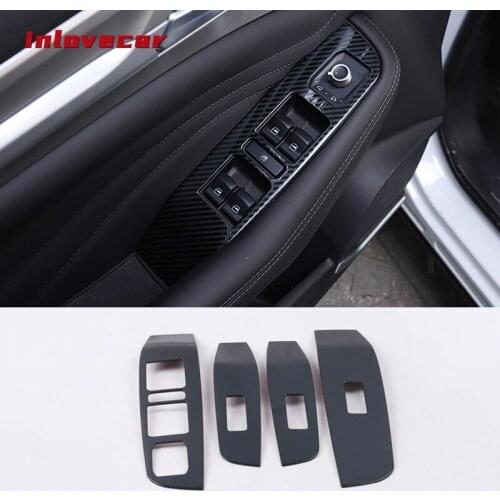 Car Window Switch Panel Trims Stainless Decorative Interior Parts Frame Mouldings Auto Accessories for Haval F7 F7X 2018 2019