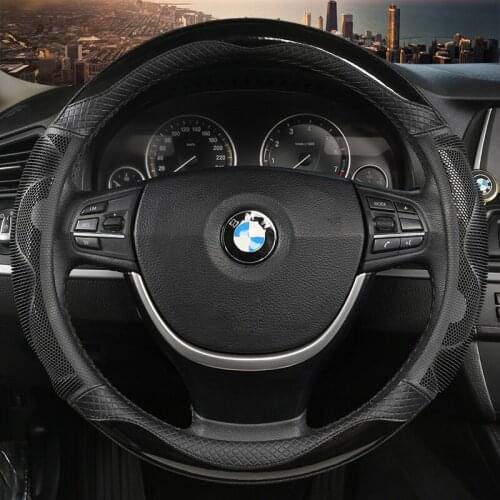 Car Steering Wheel Cover Carbon Fibre for BMW X1 X2 X3 X4 X5 X6 X7 e36 e39 e46 e53 e60 e63 E82 e87 e90 e91 Auto Accessoriese