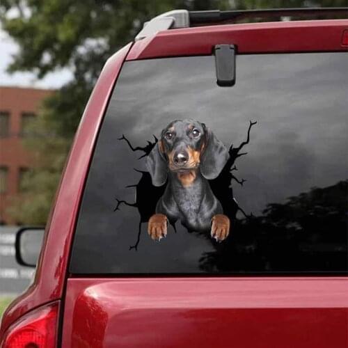 Dawasaru Animal Dog Car Stickers 3D Stereo Anime Funny Creative Personality Dog Simulation Stickers Car Styling Accessories,30cm