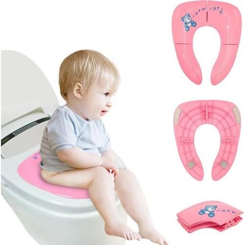 Baby Travel Folding Potty Seat Cover Toddler Portable Toilet Training Seat Children Urinal Cushion Children Pot Chair Pad Mat