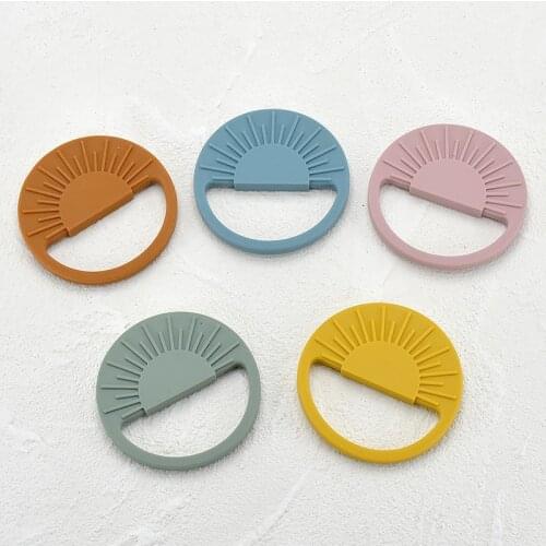 Baby Teether Ring Toy BPA Free Food Grade Silicone Infant Baby Silicone Chew Charms Kids Teething Gift Toddler Toys Accessories