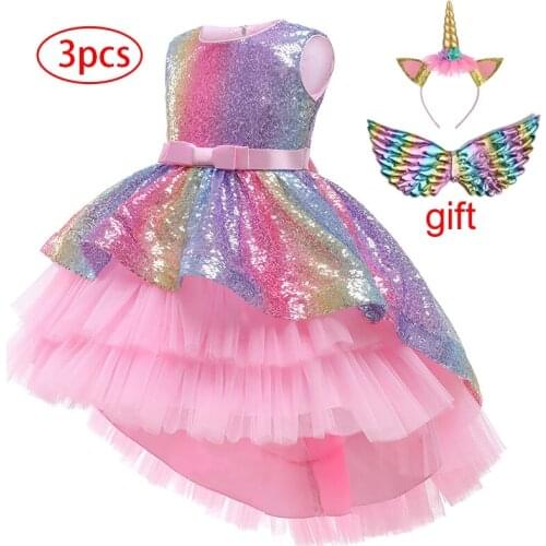 Infantil Flower Dress For Girls 1st Birthday Party Wedding Lace Tutu Girl Dress Baby Girl Princess Vestido Carnival Costume 2021