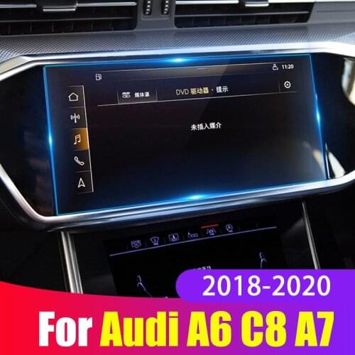 For Audi A6 C8 A7 2018 2019 2020 Tempered Glass Car Navigation Film Dashboard Monitor Screen Protector Film Stickers Accessories