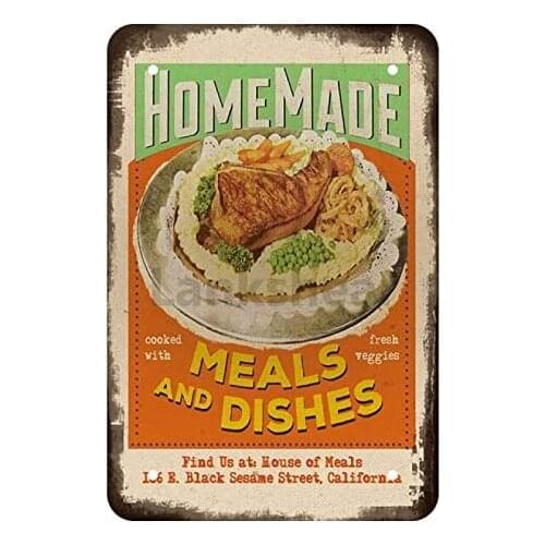 Home Made Vintage Style Metal Sign Iron Painting for Indoor & Outdoor Home Bar Coffee Kitchen Wall Decor 8 X 12 Inch