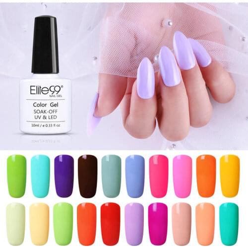 Elite99 6PCS Macaron Gel Polish Soak Off UV LED Nail Varnish Primer Gel Polish Salon Manicure 10ML